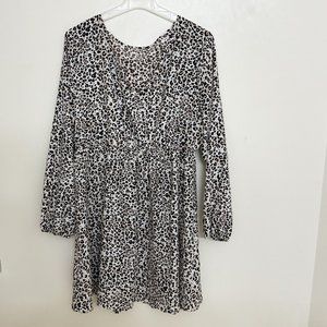 1XL - Plus Size Cheetah Print Dress